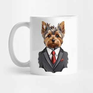 Yorkshire Terrier With Suit Mug